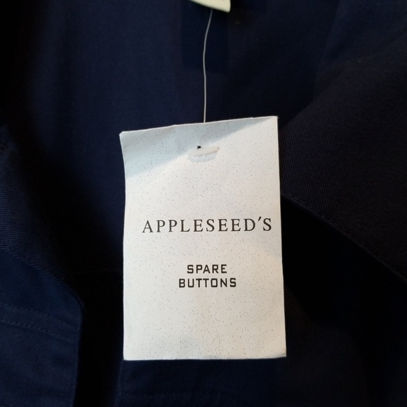 Appleseeds navy blue button jacket blazer Large - Picture 3 of 10